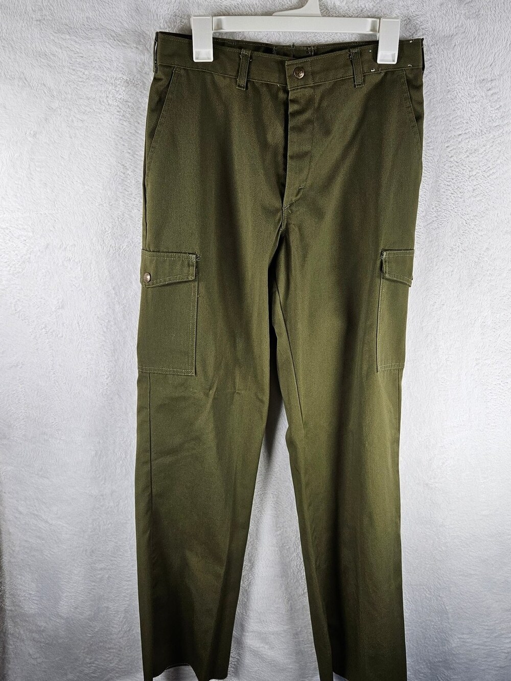 Vintage 70s Boy Scouts of America Uniform Cargo Pants Olive Green Mens 30x33